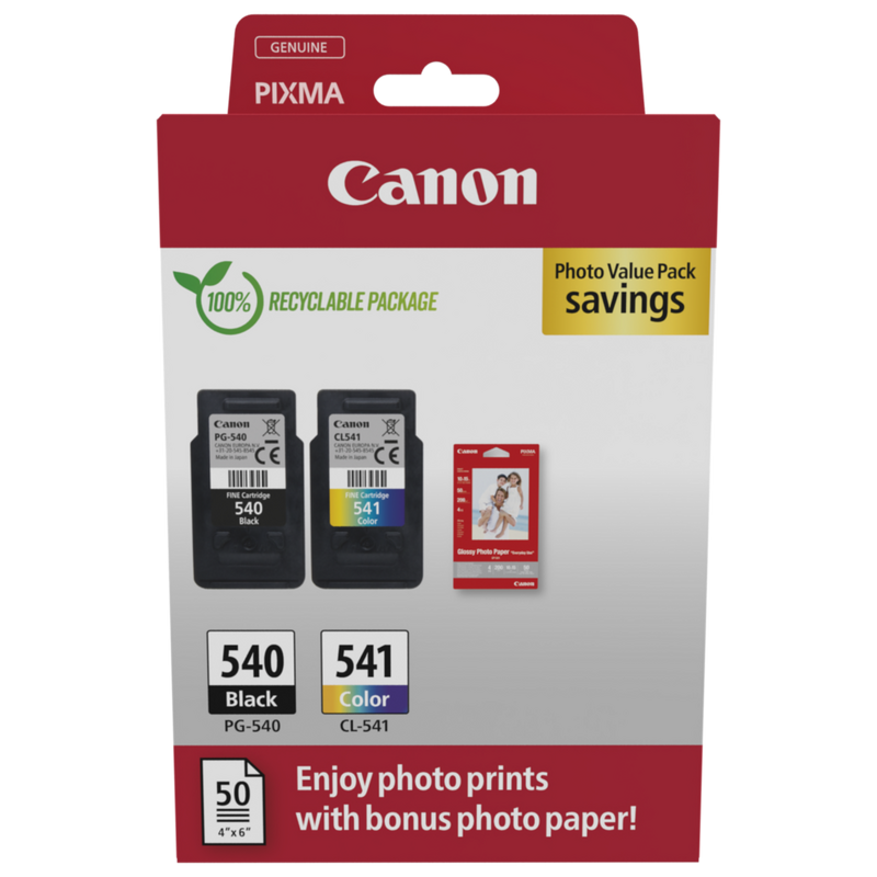 Cartucce Canon Cartucce Originali Canon PG-540L / CL-541XL - Per Stampanti Pixma MG3650s, Pack Da 2 Cartucce PG-540L CL-541XL - Foto 8
